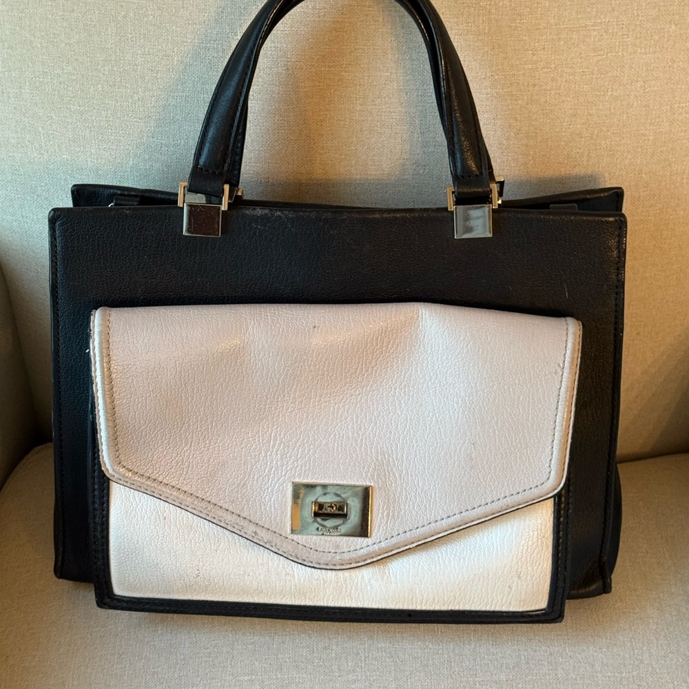 Kate Spade Black and Cream Satchel